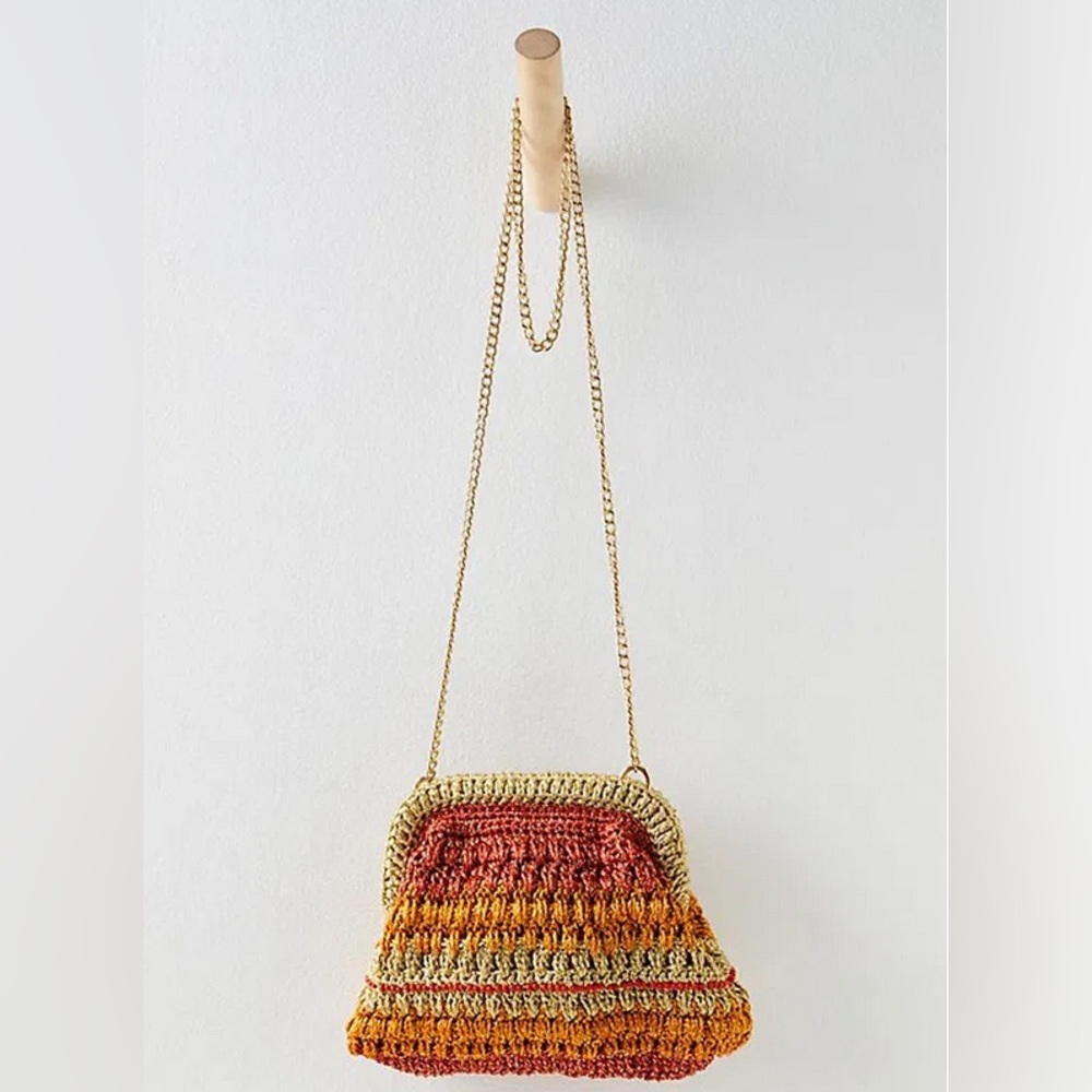 NWOT Free People Sweet Emotions Clutch in Fire Starter